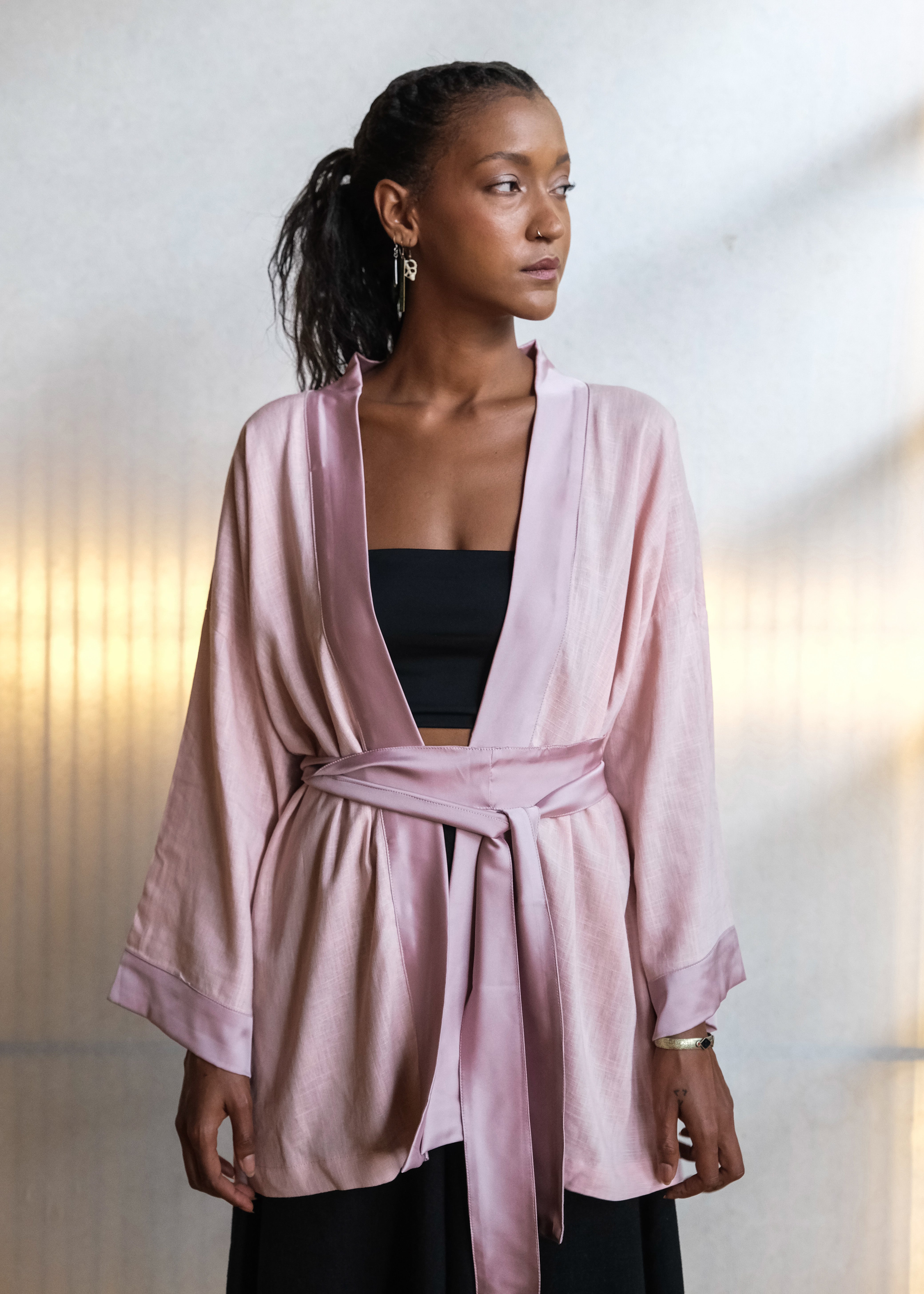 Pink kimono outlet cardigan